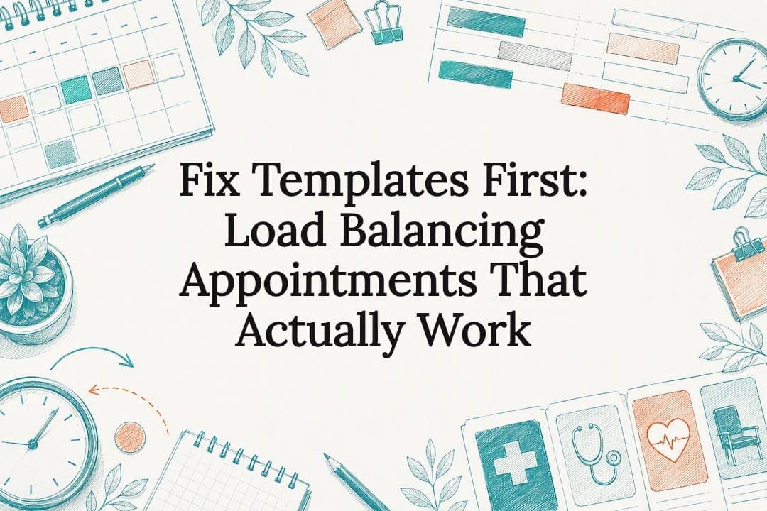 Fix Templates First: Load Balancing Appointments That Actually Work