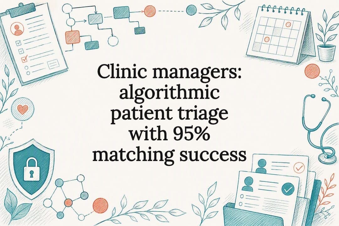 Clinic managers: how to pilot algorithmic patient triage safely