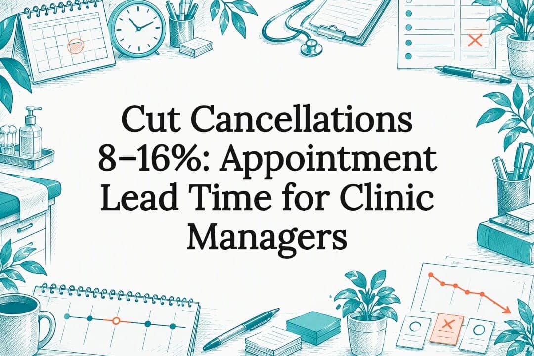 Cut Cancellations 8–16%: Appointment Lead Time for Clinic Managers