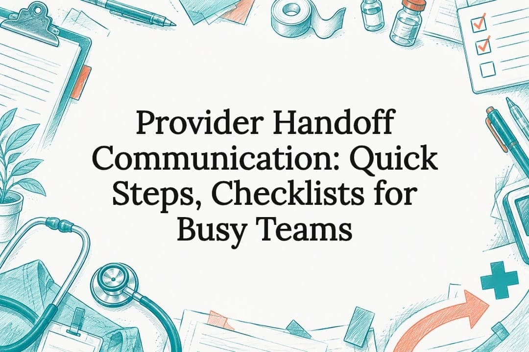 Provider Handoff Communication: Quick Steps, Checklists for Busy Teams